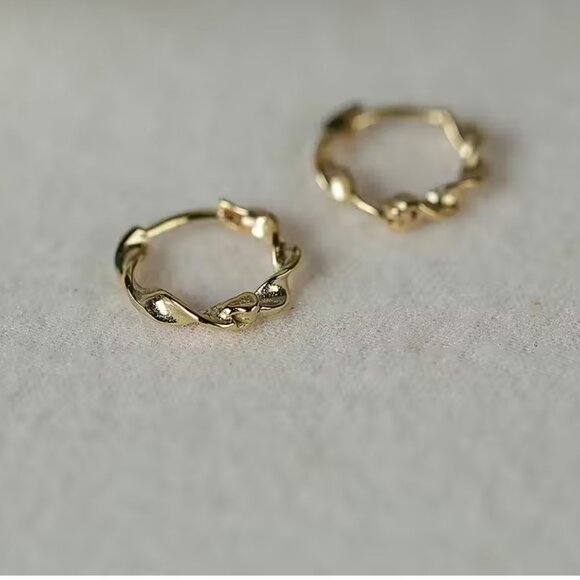 Huggie Earrings Dainty Gold Huggie Hoops Minimalist Hoops Tiny Hoop Earrings - Picture 14 of 16